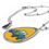 Thumbnail: Kids' Oval Necklace with Jeep Design - Playful Gift for Young Adventurers