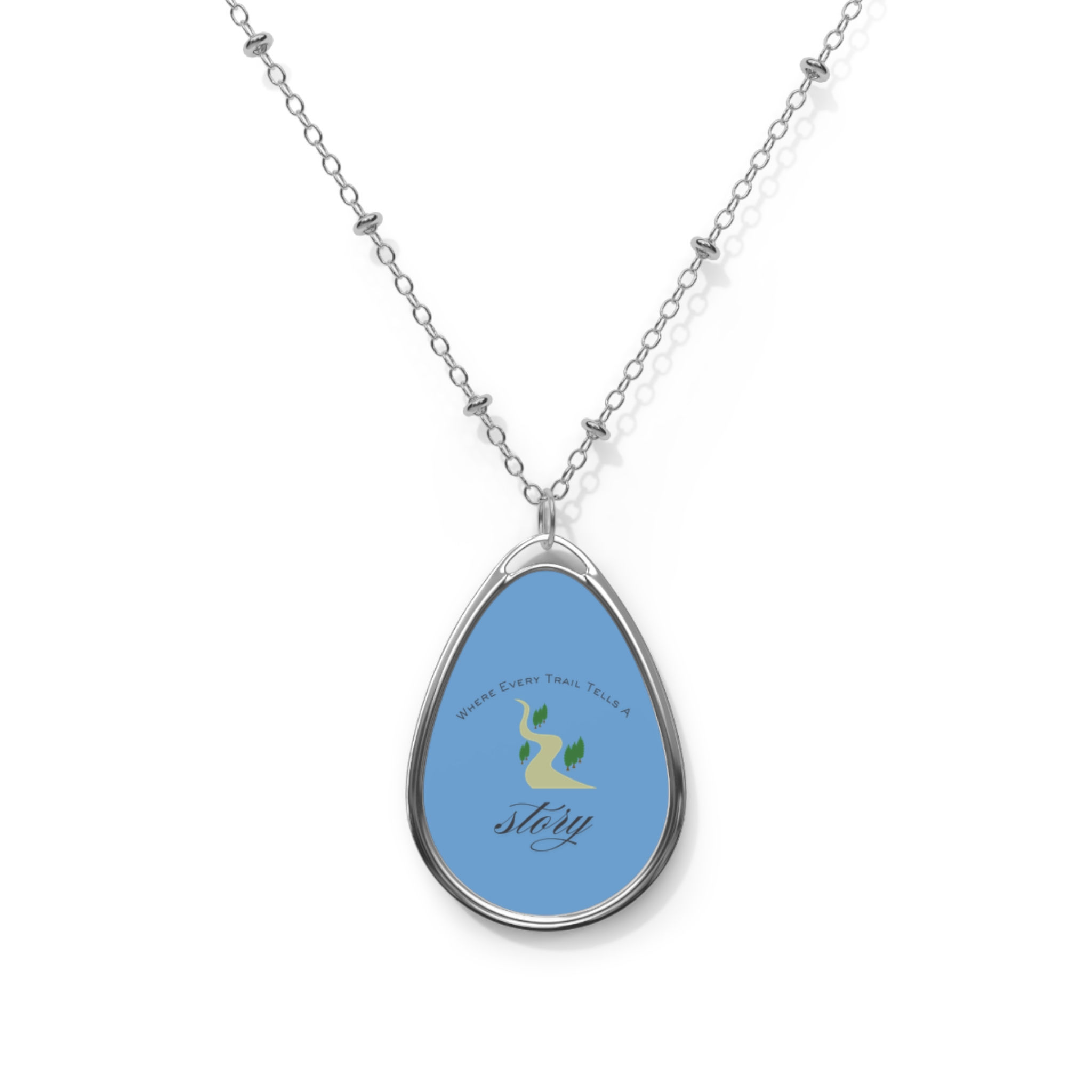 Personalized Oval Necklace - Where Every Tear Tells a Story