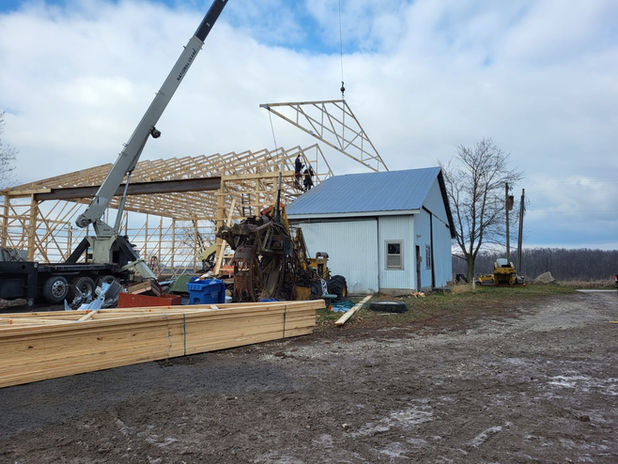 POLE BARN STICK BUILT STRUCTURE STEEL BUILDING CONSTRUCTION POST FRAME