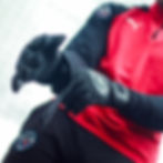 Black goalkeeper gloves youth