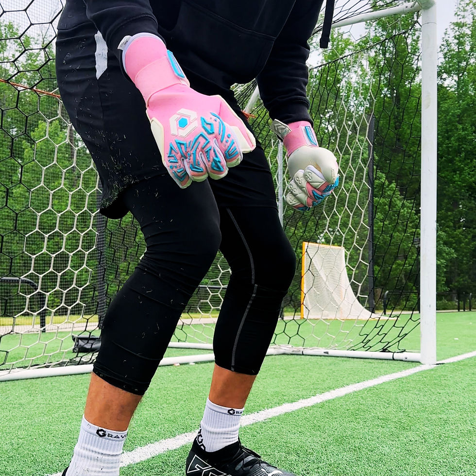 pink youth goalkeeper gloves