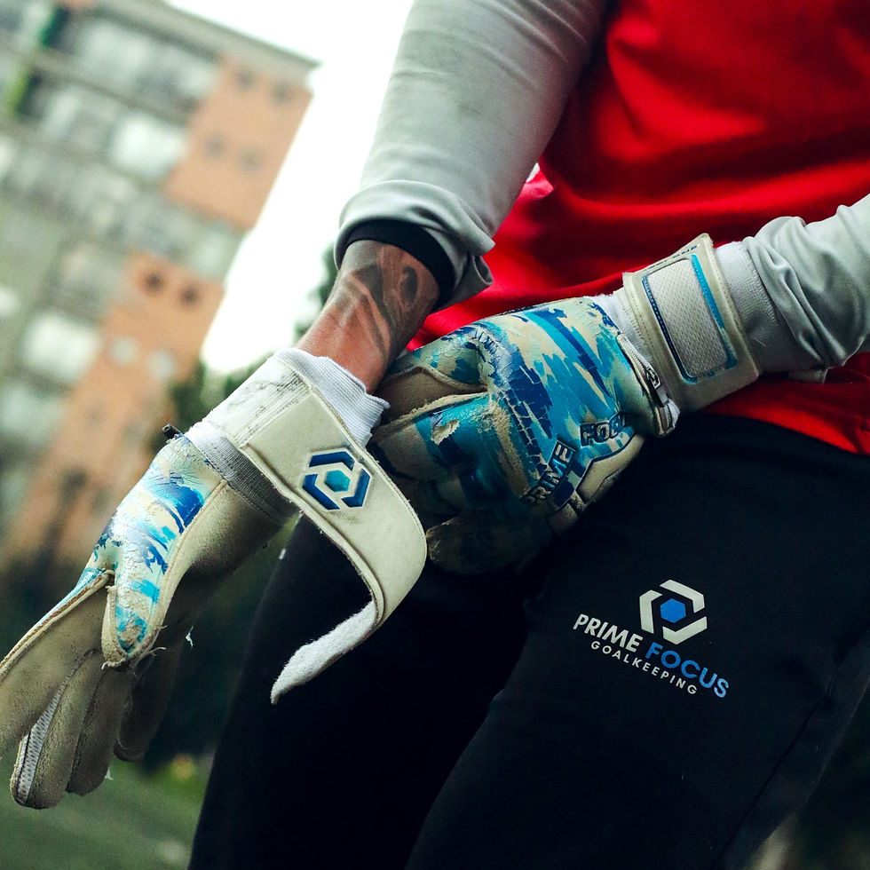 blue goalkeeper gloves youth