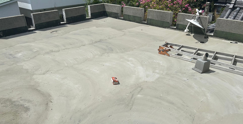 天乃屋塗装が南あわじ市で行った防水塗装工事のカチオンしごき後の写真です