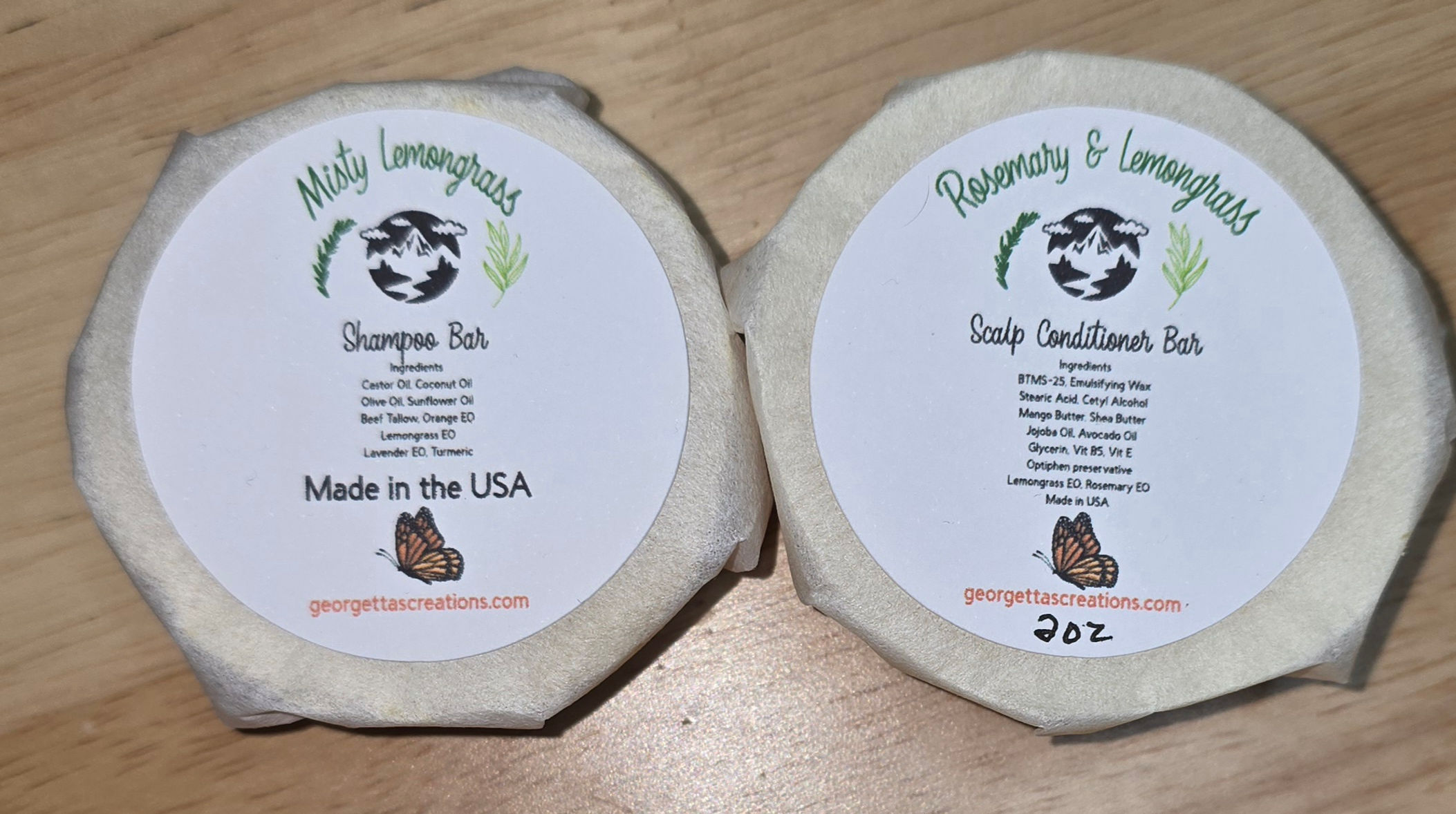 Misty Lemongrass Shampoo and Rosemary & Lemongrass Conditioner