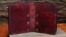 Leather wallet handmade and sewn by my husband