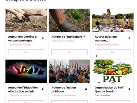 Les groupes thématiques … mode d'emploi