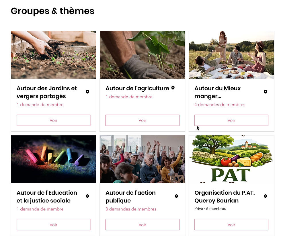 Les groupes thématiques … mode d'emploi