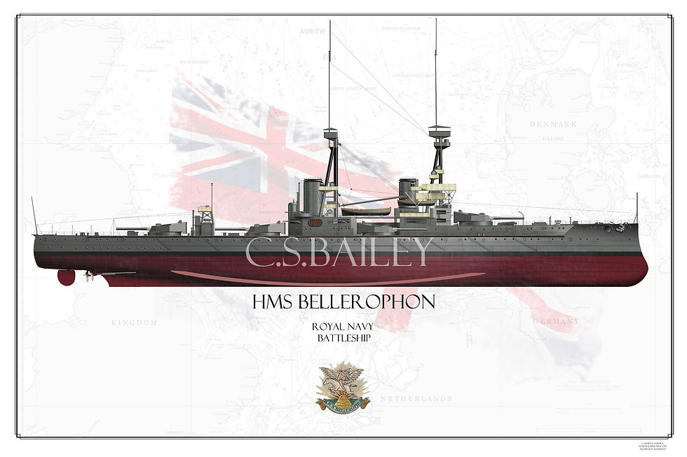 HMS Bellerophon FH print