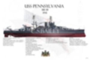 USS Pennsylvania BB-38 1941 Poster