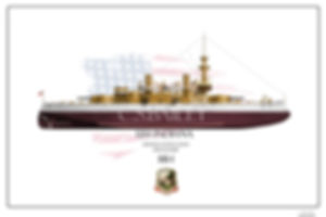 USS Indiana BB-1 FH Print