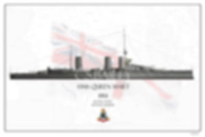HMS Queen Mary 1914 WL Print