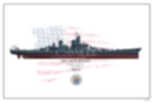 USS New Jersey BB-62 FH Print