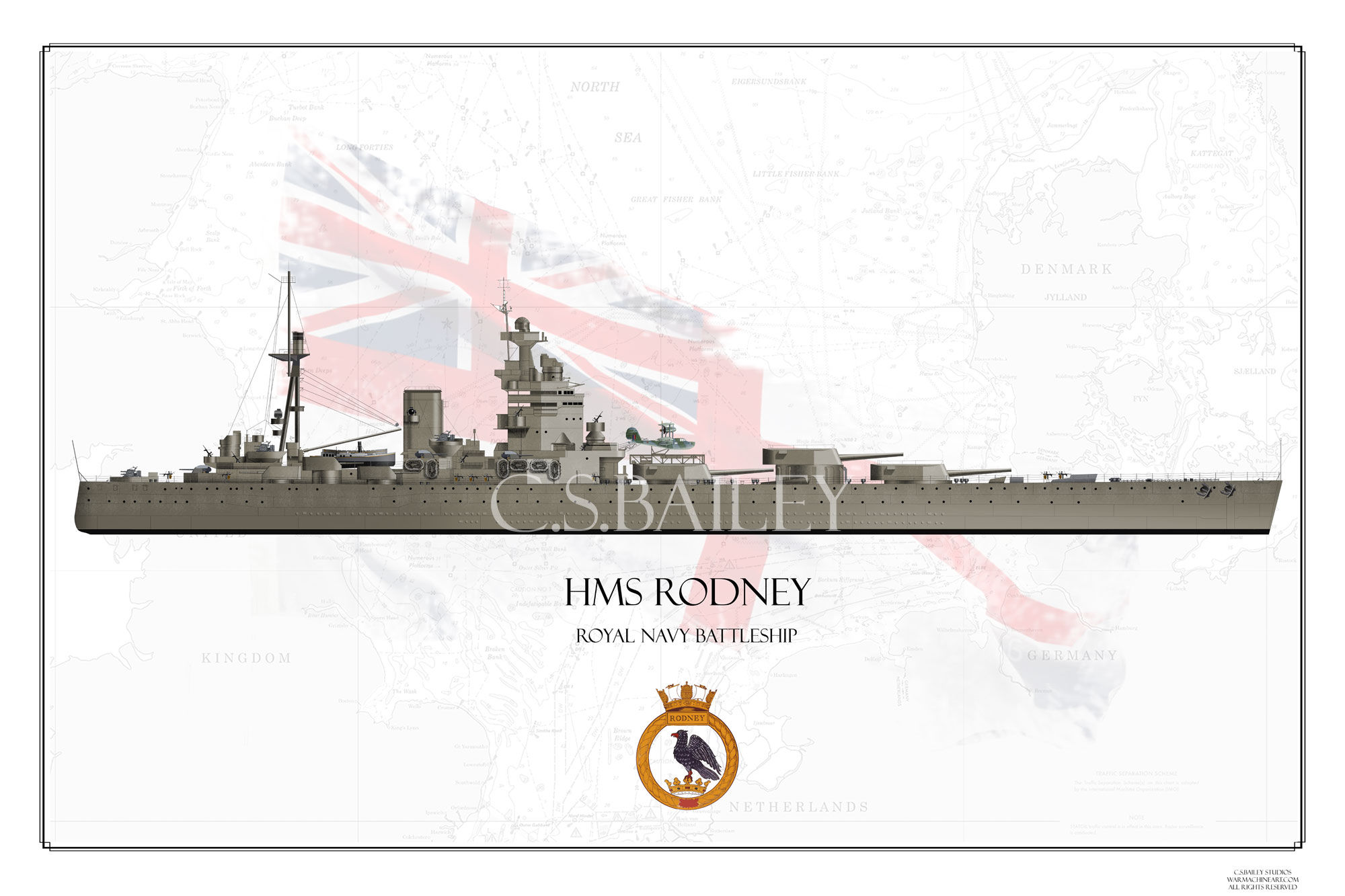 HMS Rodney WL Print