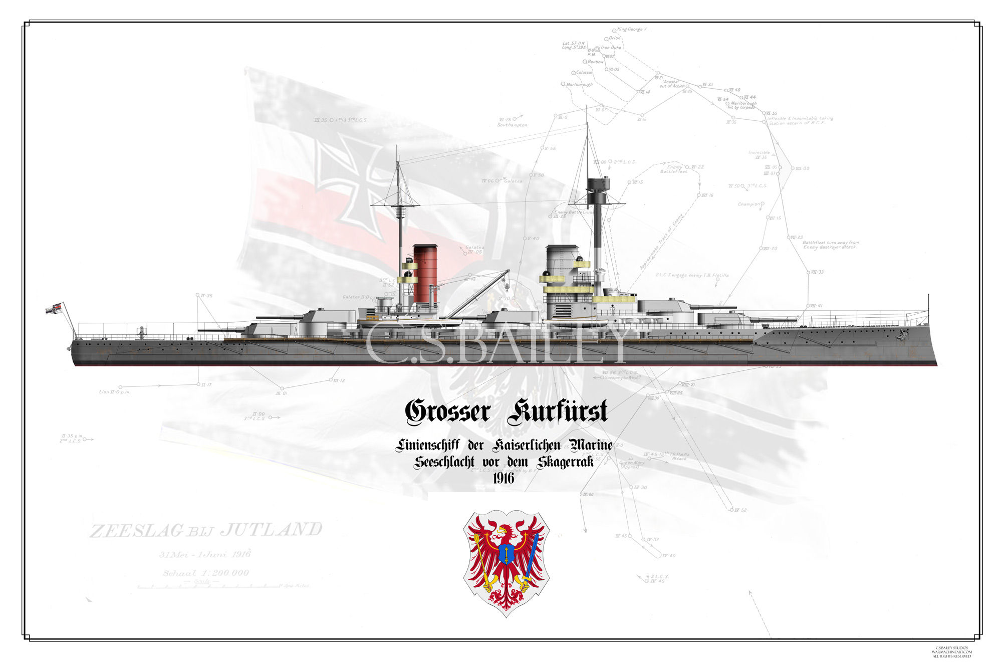 SMS Grosser Kurfurst WL print