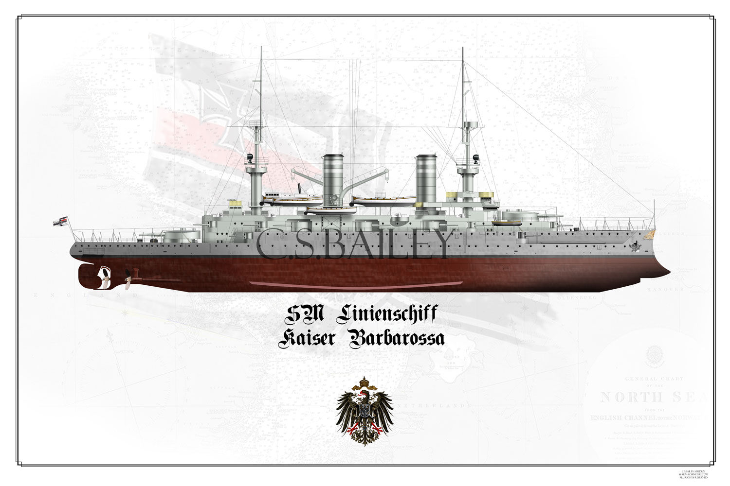 SMS Kaiser Barbarossa FH Print
