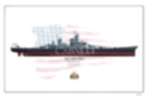 USS Missouri BB-63 MS22 FH print