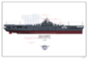 USS Essex CV-9 MS-21 F/H Print