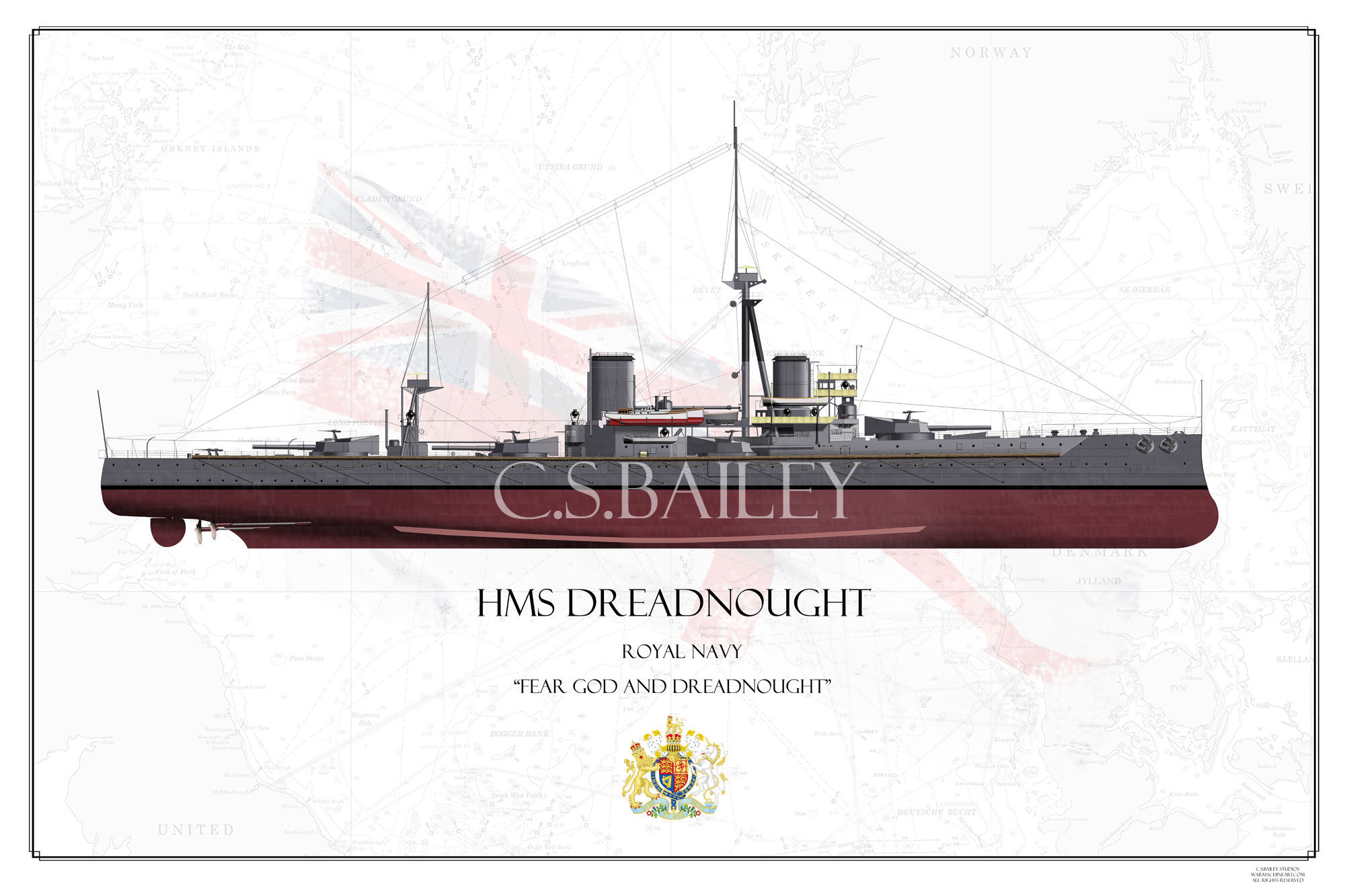 HMS Dreadnought FH Print