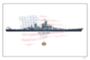 USS Missouri BB-63 MS22 WL print