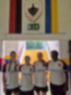 The four goal scorers - L to R - Ernesta Marut, Alica Maher, Sarah Byrne, Michellle Kudja