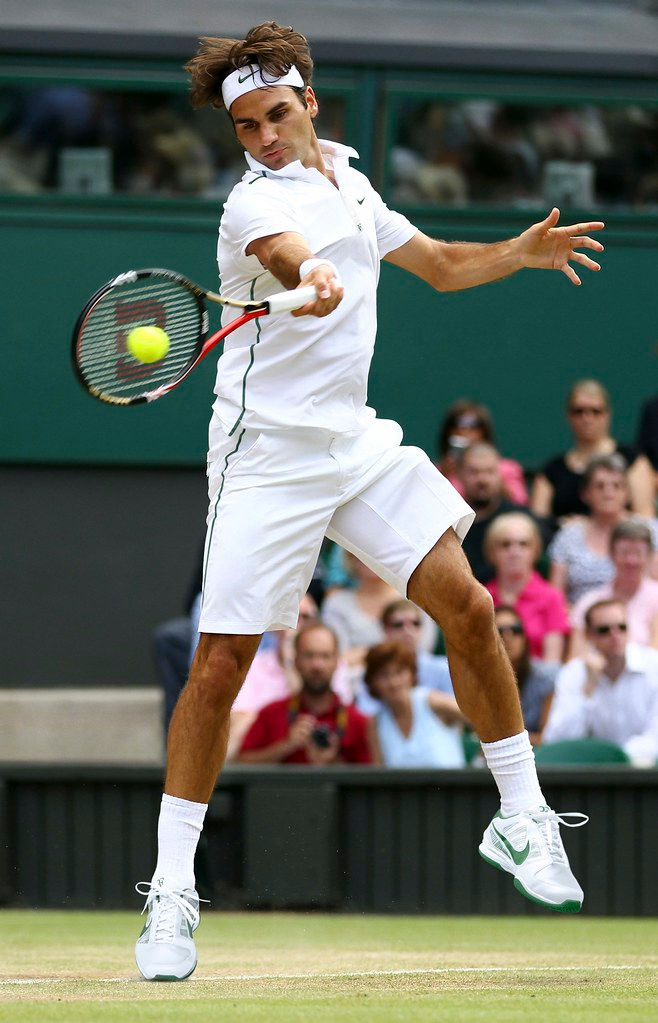 縮圖：Roger Federer Match Worn Signed Custom Nike Shirt 2011 Wimbledon