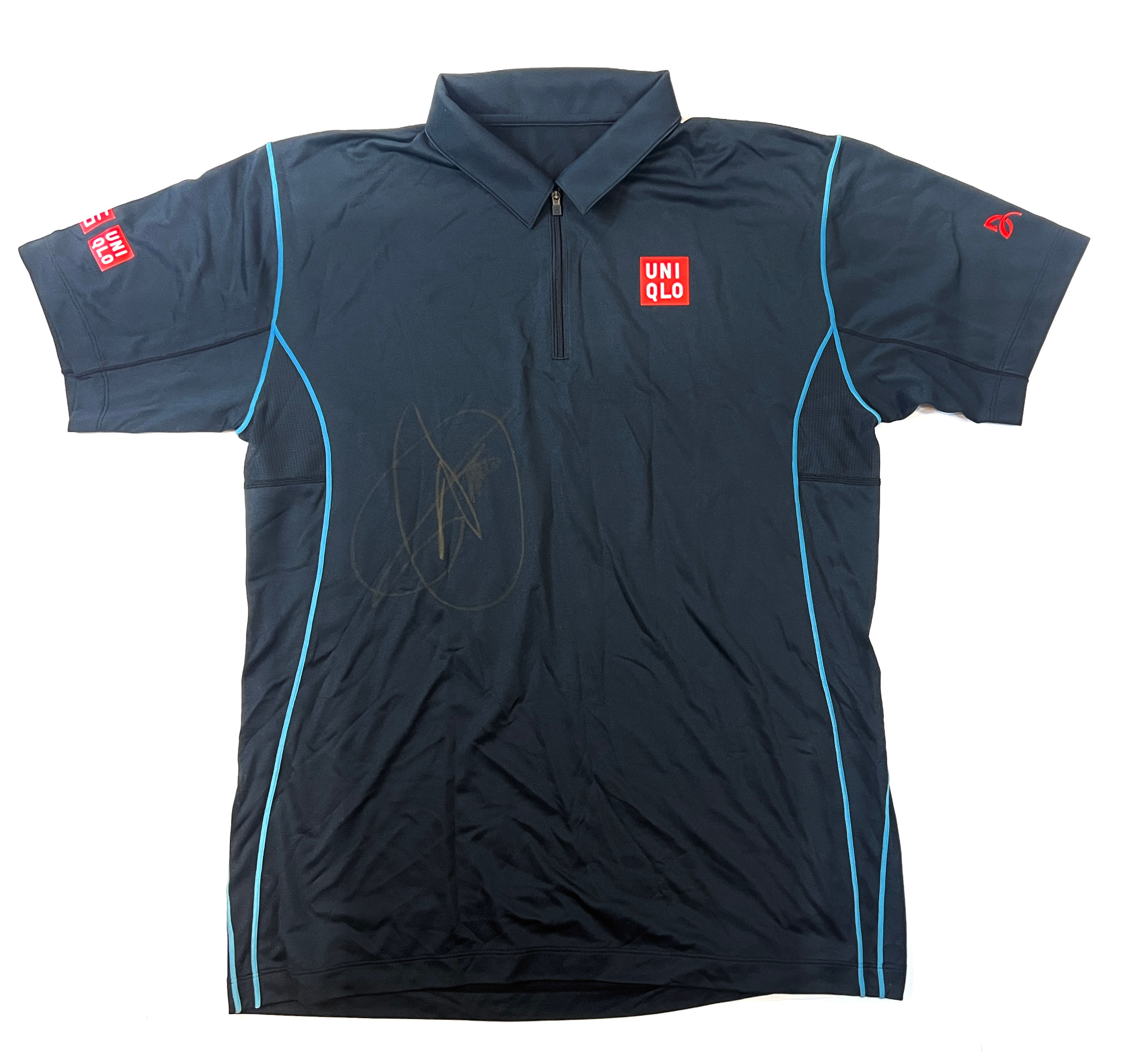 Novak Djokovic Match Worn Signed Custom Uniqlo Shirt 2013 Paris Masters