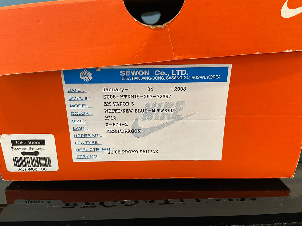 Thumbnail: Roger Federer Custom PE Nike Zoom Vapor V 2008 Australian Open Shoes