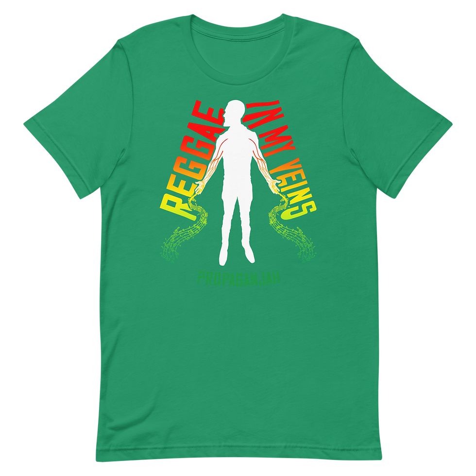 Thumbnail: Reggae In My Veins (Rob) - Propaganjah - Unisex t-shirt
