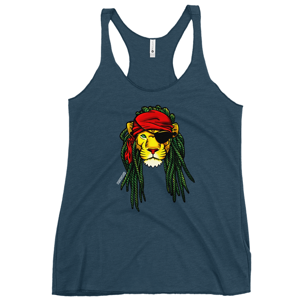Thumbnail: Rasta Pirate Lion - Propaganjah - Women's Racerback Tank