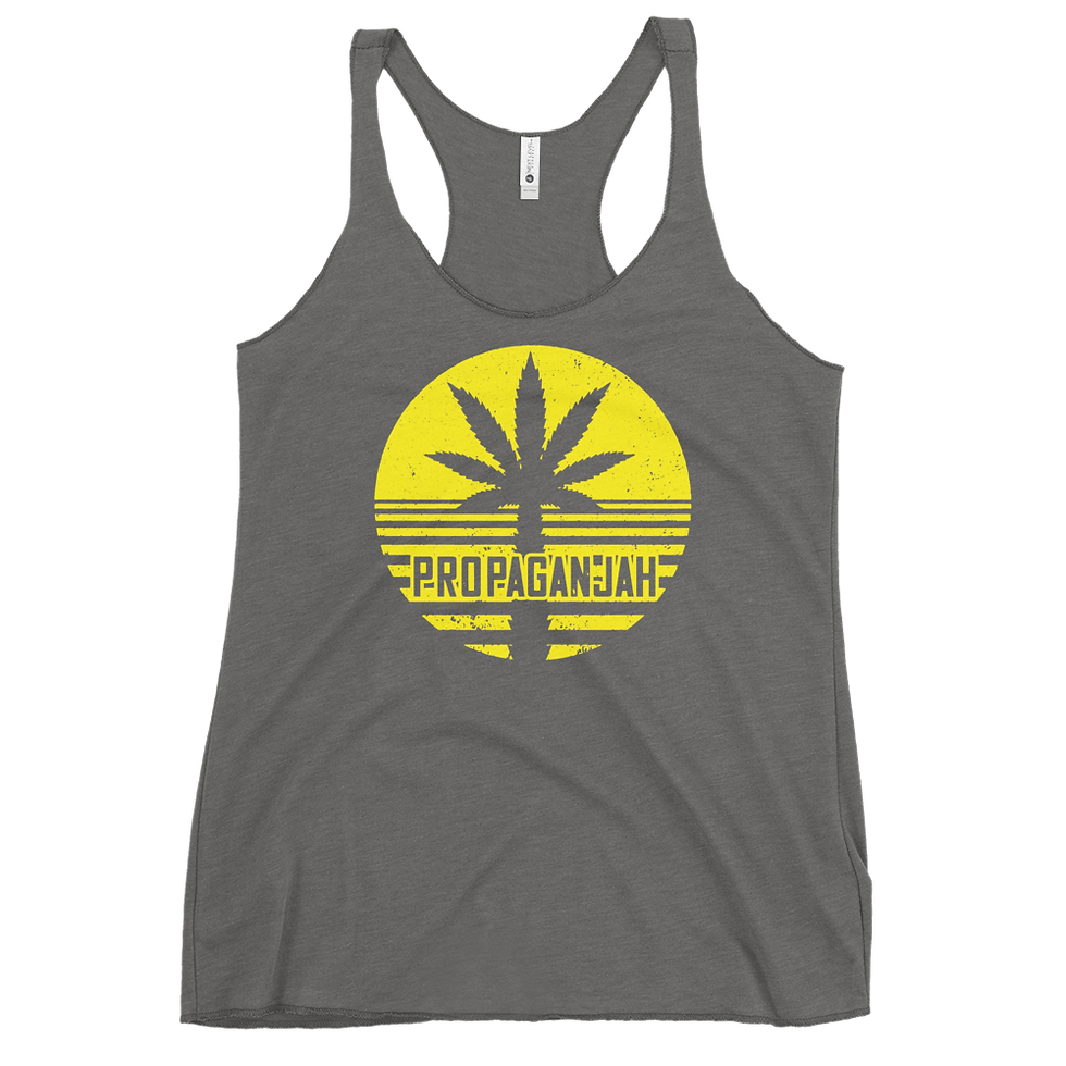 Thumbnail: Yellow Propaganjah Logo - Women's Racerback Tank