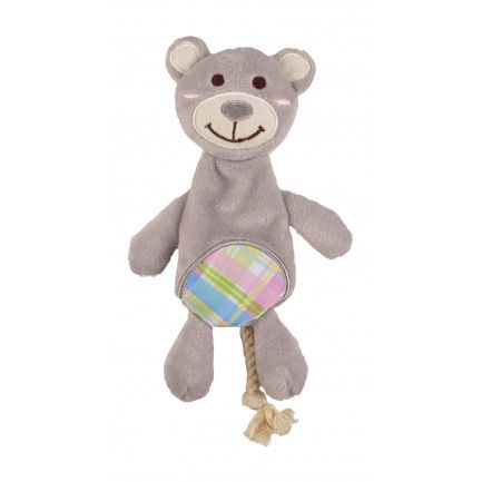 Miniature : Peluche chiot Ours ou Lapin sonore avec corde