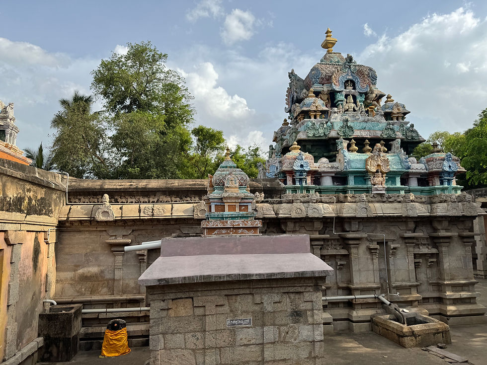 The sanctum and vimanam of the Thiruthalinathar temple at Thirupathur 