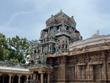Vimanam and sanctum of the Thirumarainather temple, Thiruvathavur