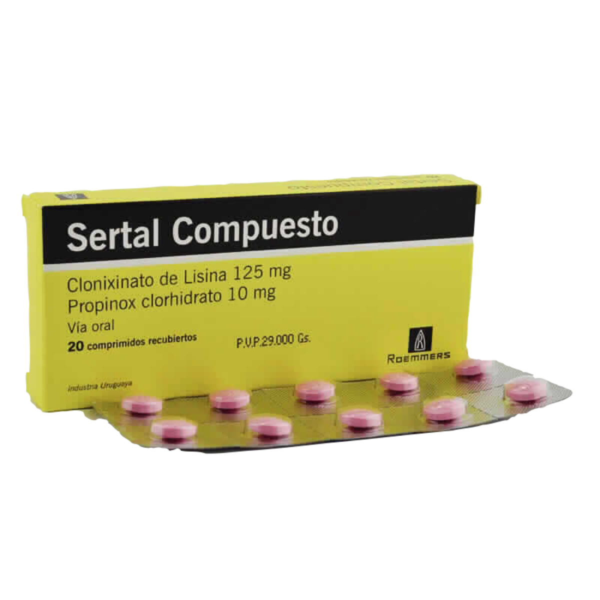 Sertal Compuesto Comp Rec 125/10mg caj*20