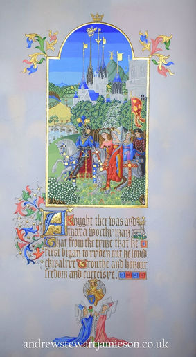 To discuss and commission a unique illuminated manuscript page please click the link below
