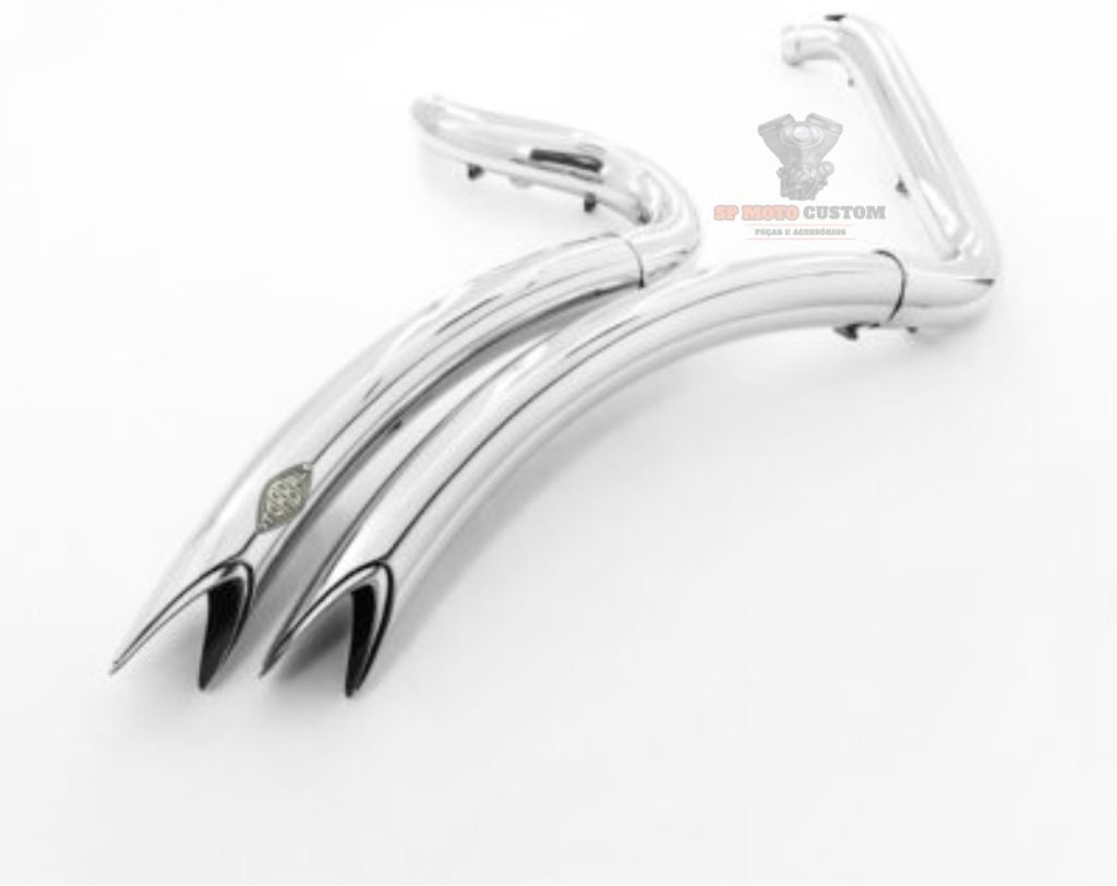 ESCAPAMENTO SNAKE HEADSOFTAIL DELUXE 2005 A 2011 CROMADO / PRETO TORBAL