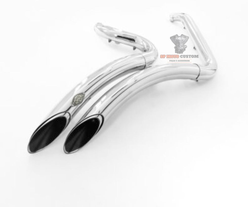 Escapamento Fat Boy  Deuce 2000 A 2004 Cromado  Furia Torbal C/abafador