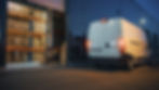 Outside of Logistics Distributions Warehouse and Delivery Van Ready to Ride. Truck Deliver