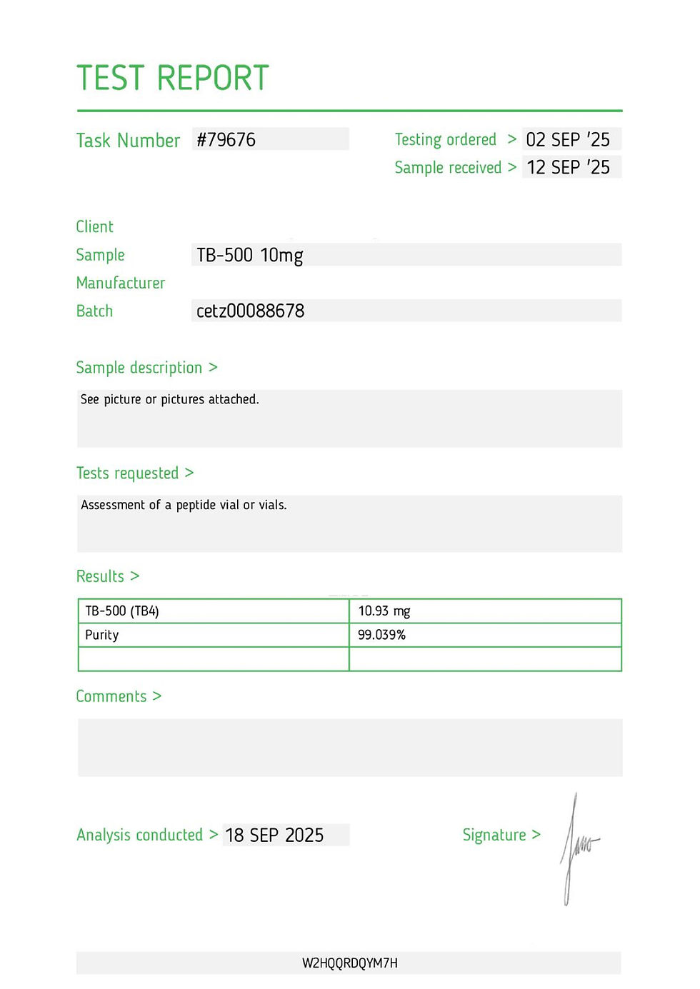 TB-500 - Lab Results