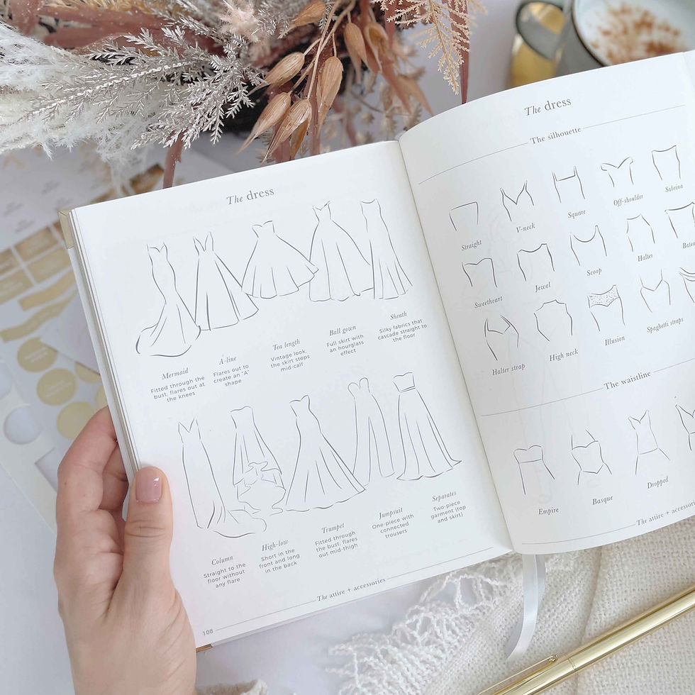 Thumbnail: Luxury Wedding Planner Book - Eucalyptus with Gold Foil and Gilt Edge