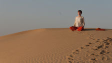 Morven practising metta in Rahjastan in India
