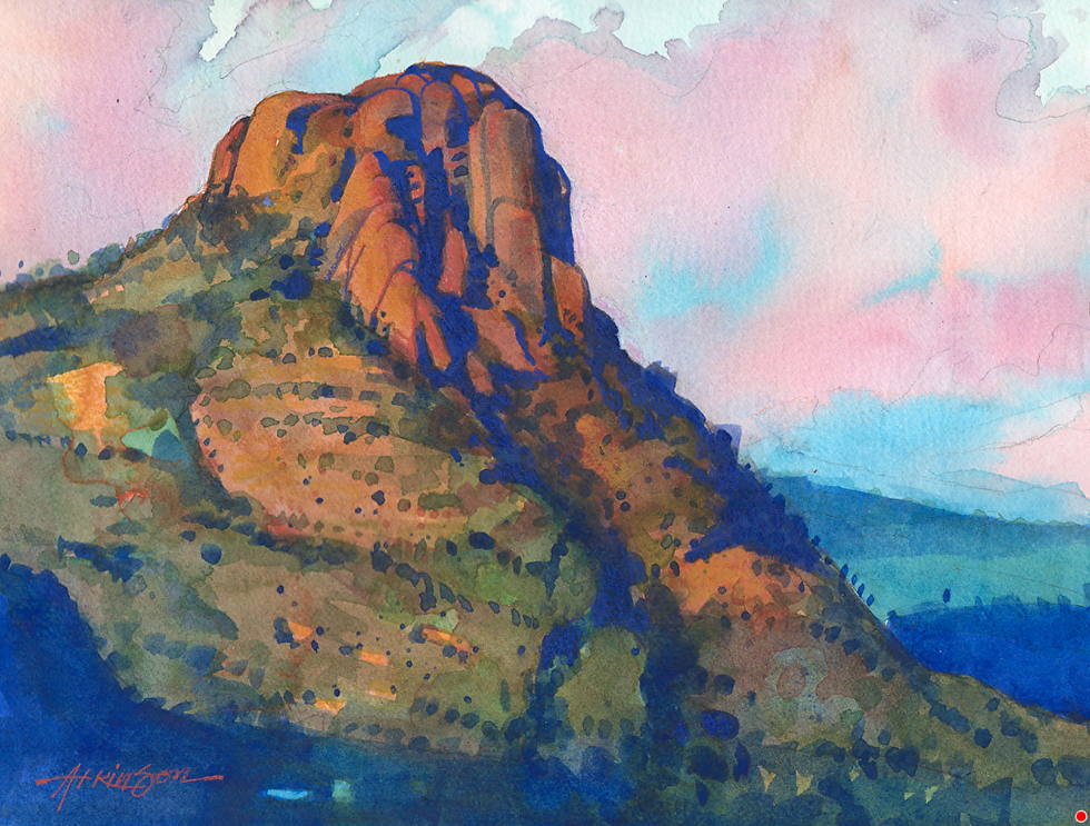 Last Light on Thumb Butte