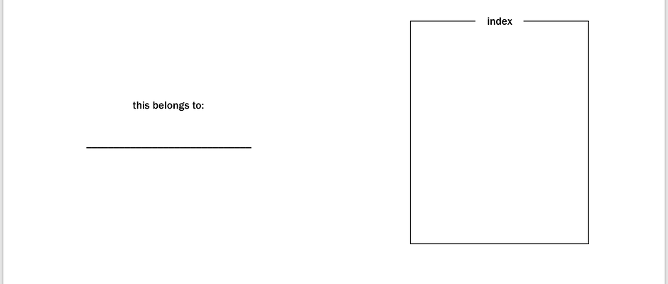 minimalist bullet journal spread (white)