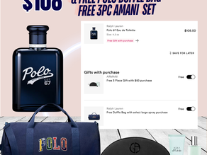 New Ralph Lauren polo 67 Fragrance deal with two freebies