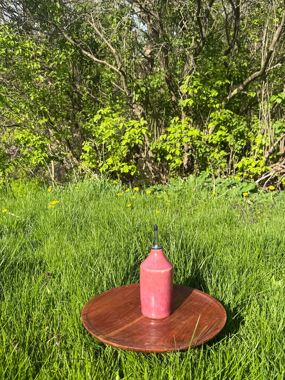 Thumbnail: Classic oil Bottle ( brown, white drip, pink)