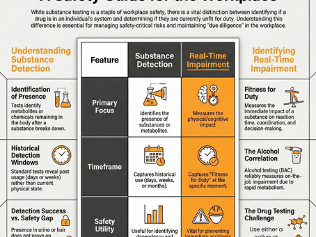 Detection vs Impairment in Workplace Drug and Alcohol Testing: What Employers Must Understand