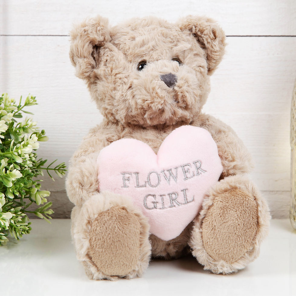 Thumbnail: Flower Girl Teddy Bear - Adorable Plush Gift for Your Special Flower Girl