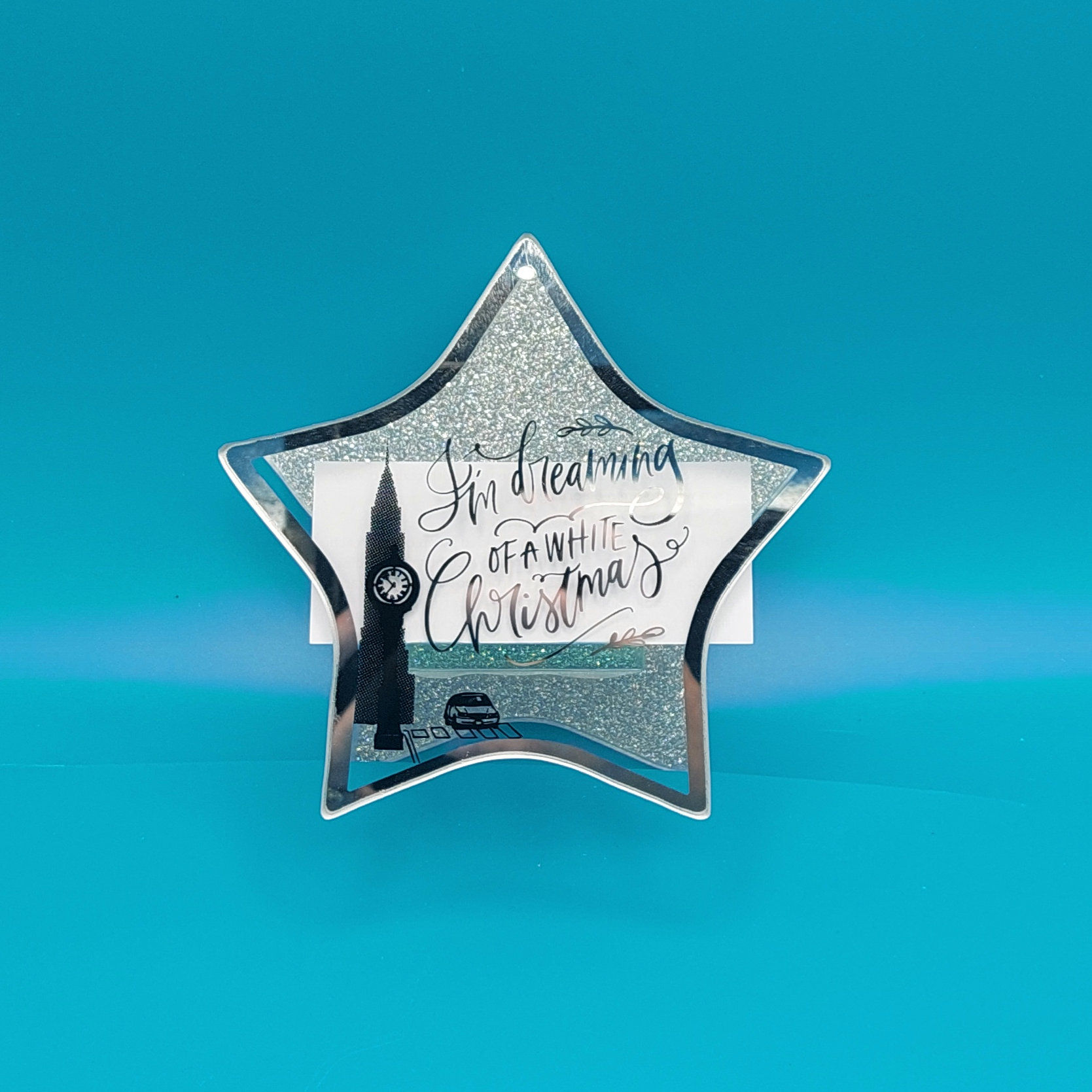 New York Dreaming of a White Christmas Star Tealight Holder