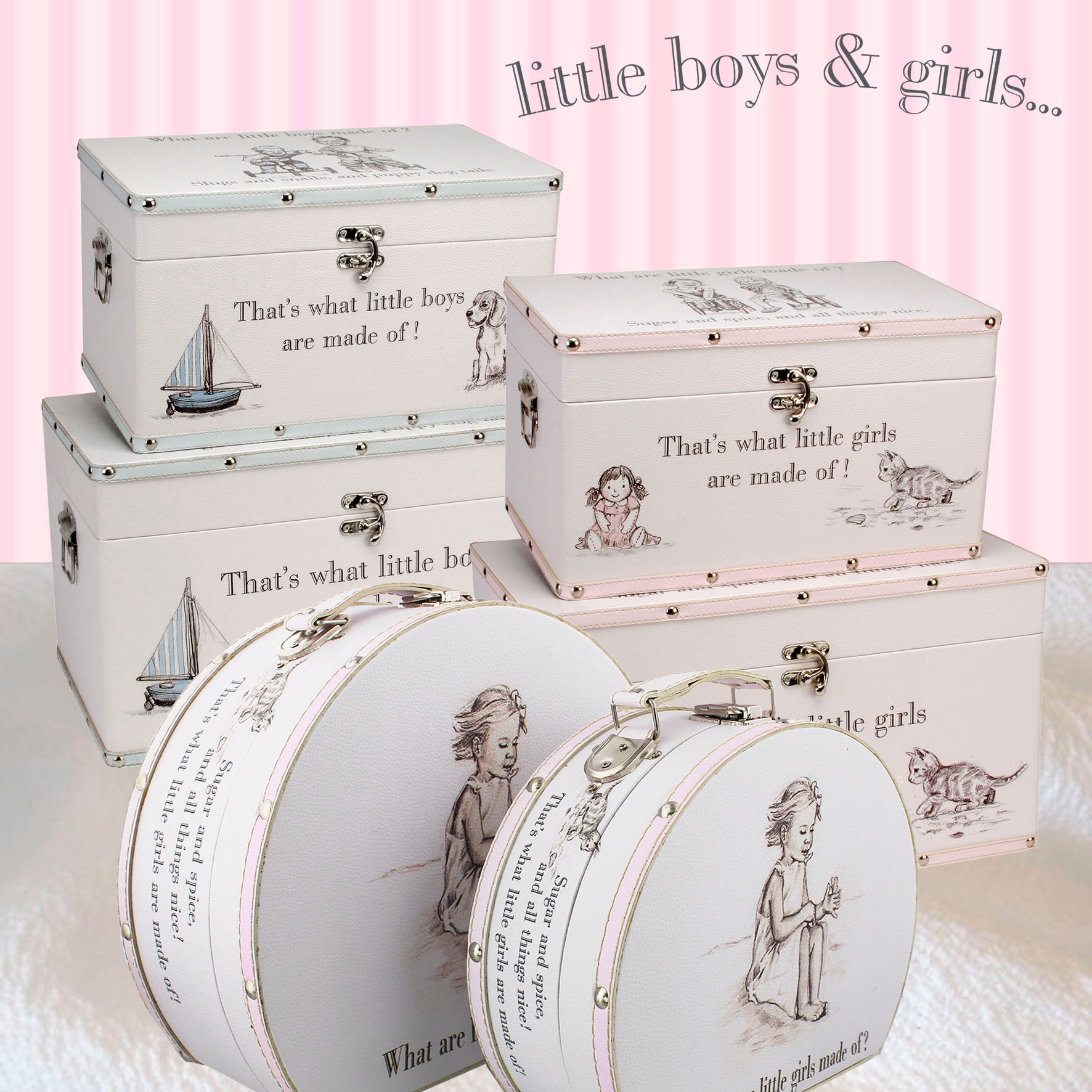 Petit Cheri's Little Boys/Girls Luggage, Memory, Storage, Keepsake Boxes