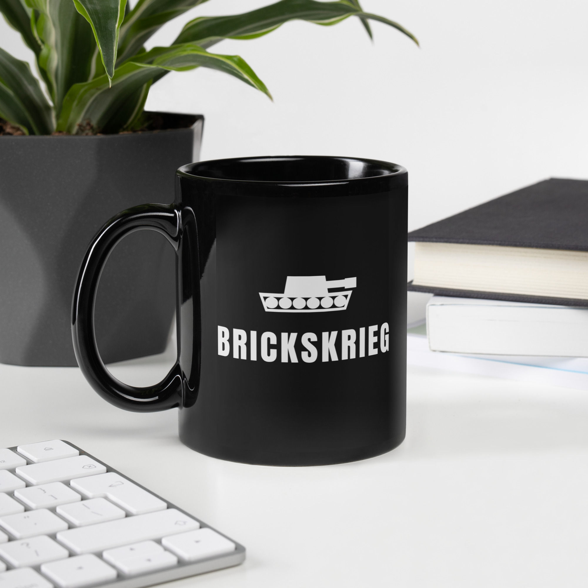 BricksKrieg Black Glossy Mug